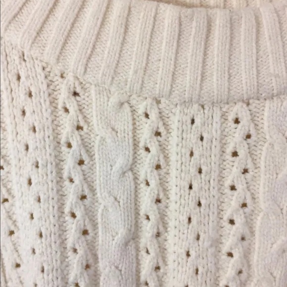Anne Klein Women Cable Knit Sweater Small Off White 3/4 Length Sleeve - Picture 9 of 9